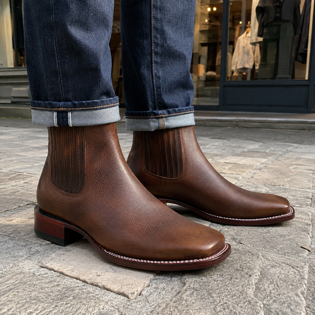 Botas de Couro Elegantes