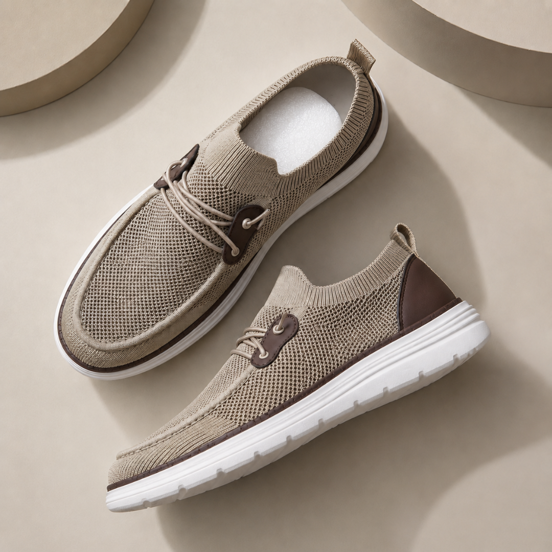 Sapatos Casuais em Malha com Atacadores