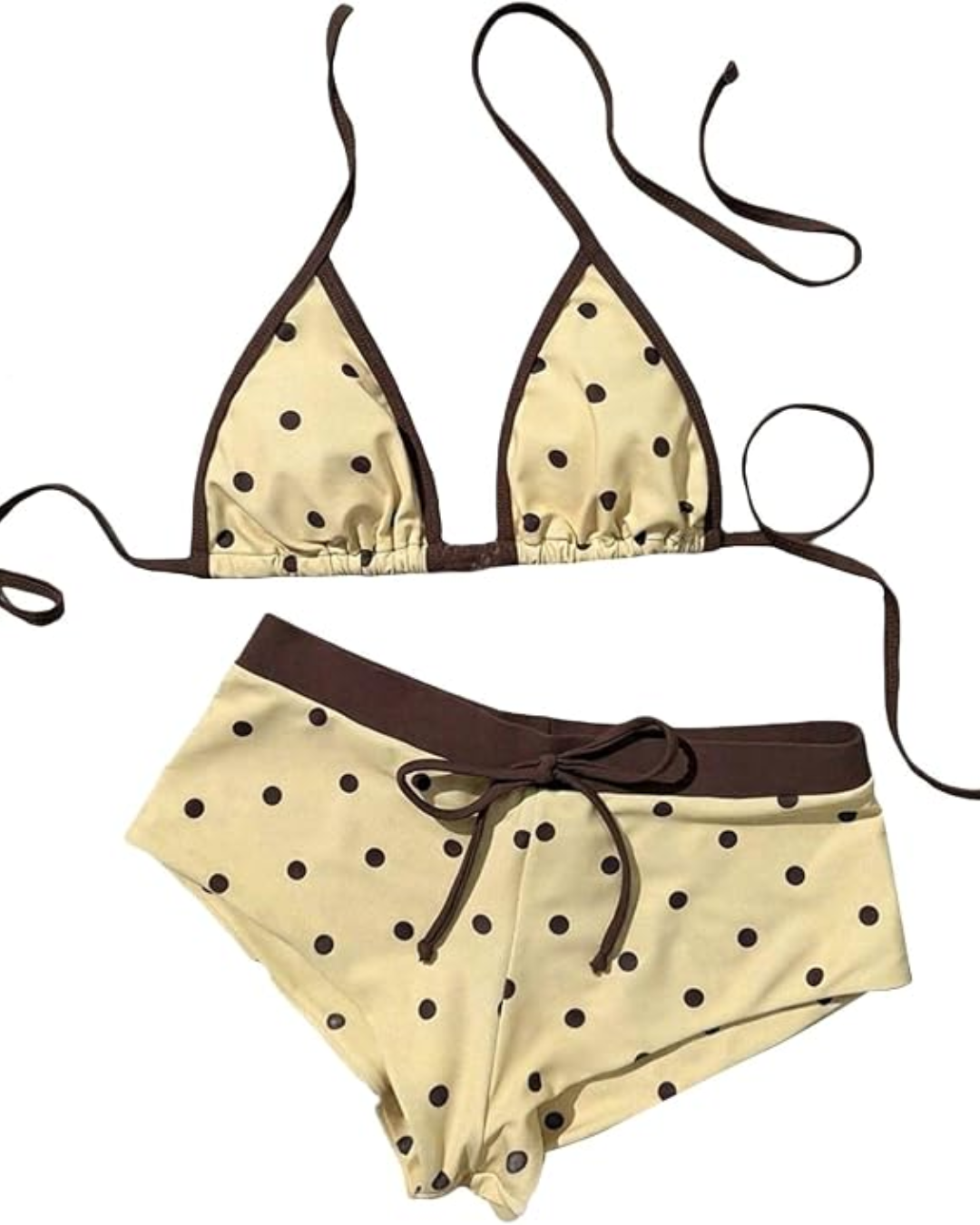 Biquíni Retro de Bolinhas com Top Halter