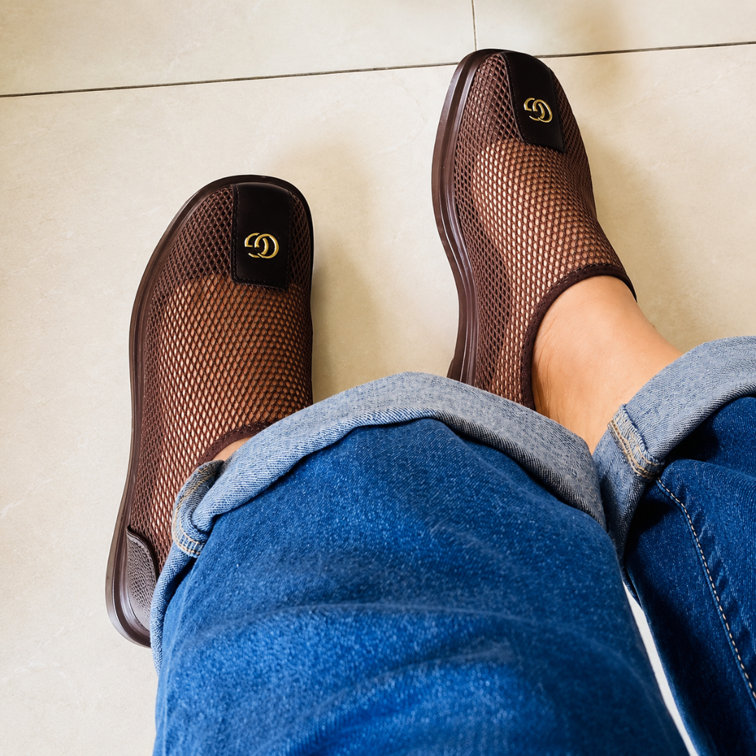 Tênis Slip-On de Rede Respirável