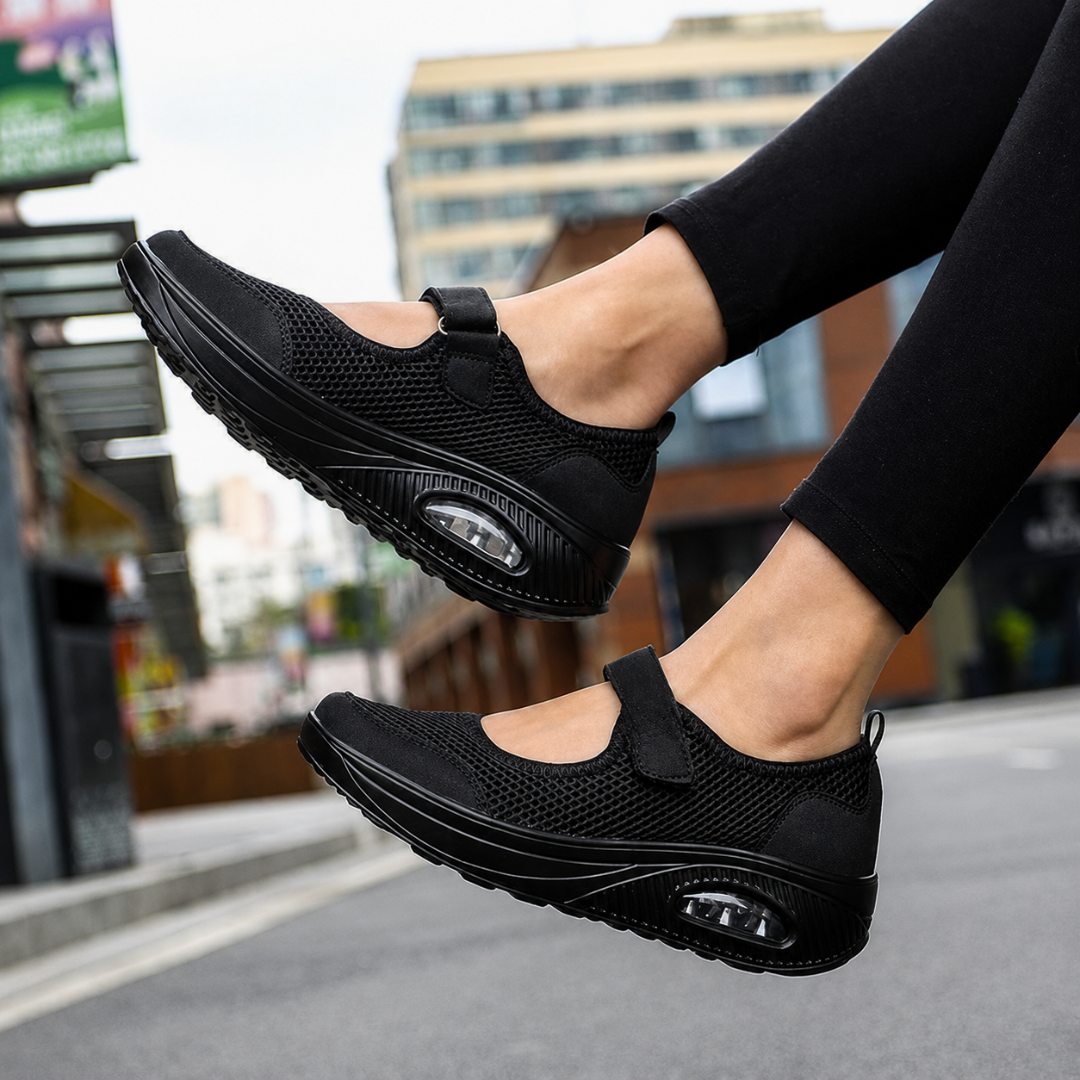 Sapatos de Senhora Confortáveis Antiderrapantes e com Fecho de Velcro