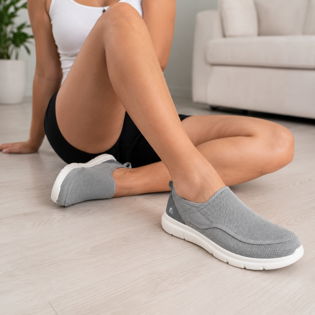 Sapatilhas Unissexo para Diabéticos Slip-On Transpiráveis para Pés Inchados