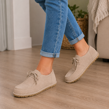 Mocassins Casuais de Camurça com Atacadores