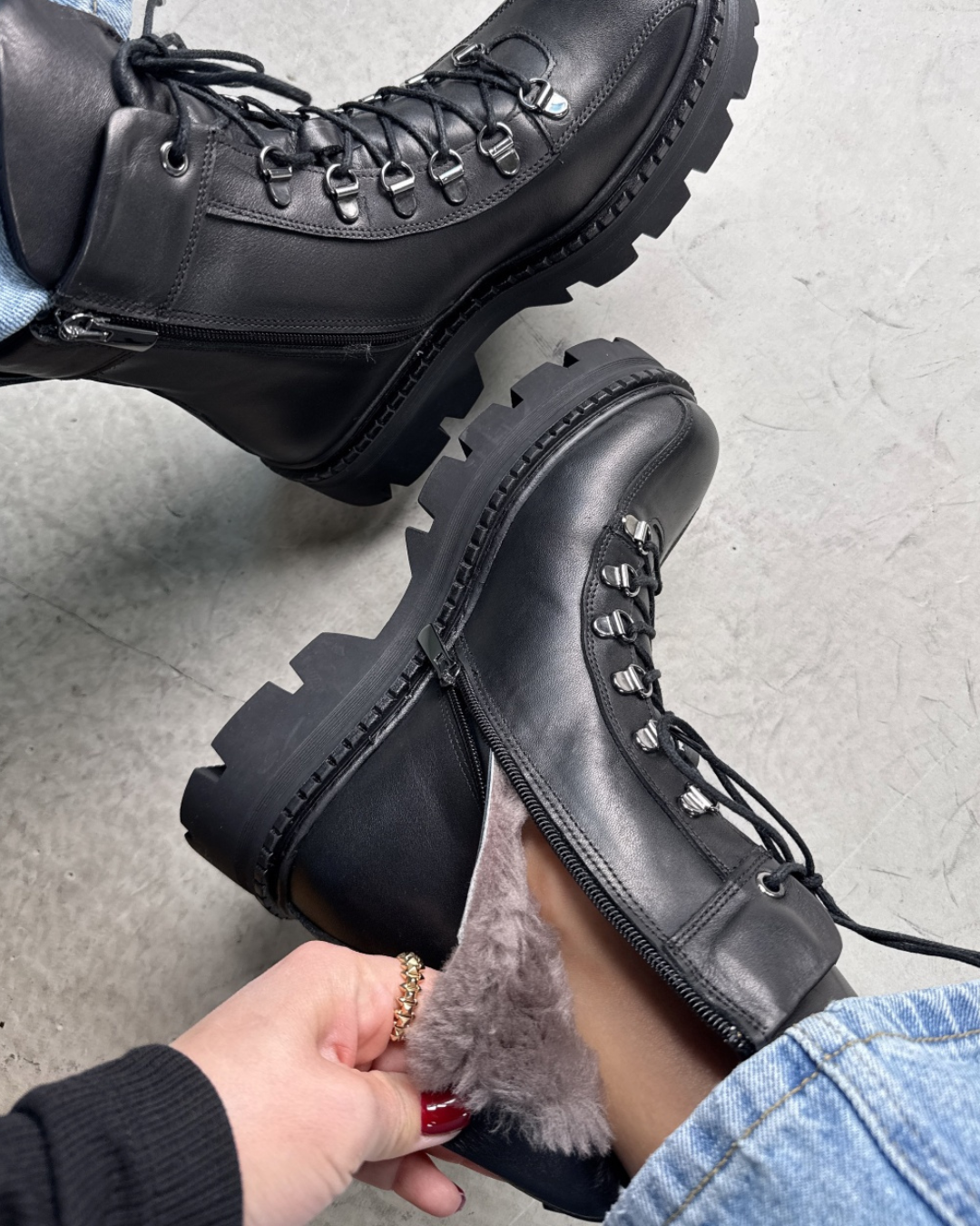 Botas com salto alto