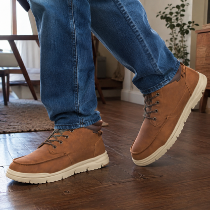 Botins Casuais de Homem com Atacadores e Sola Leve