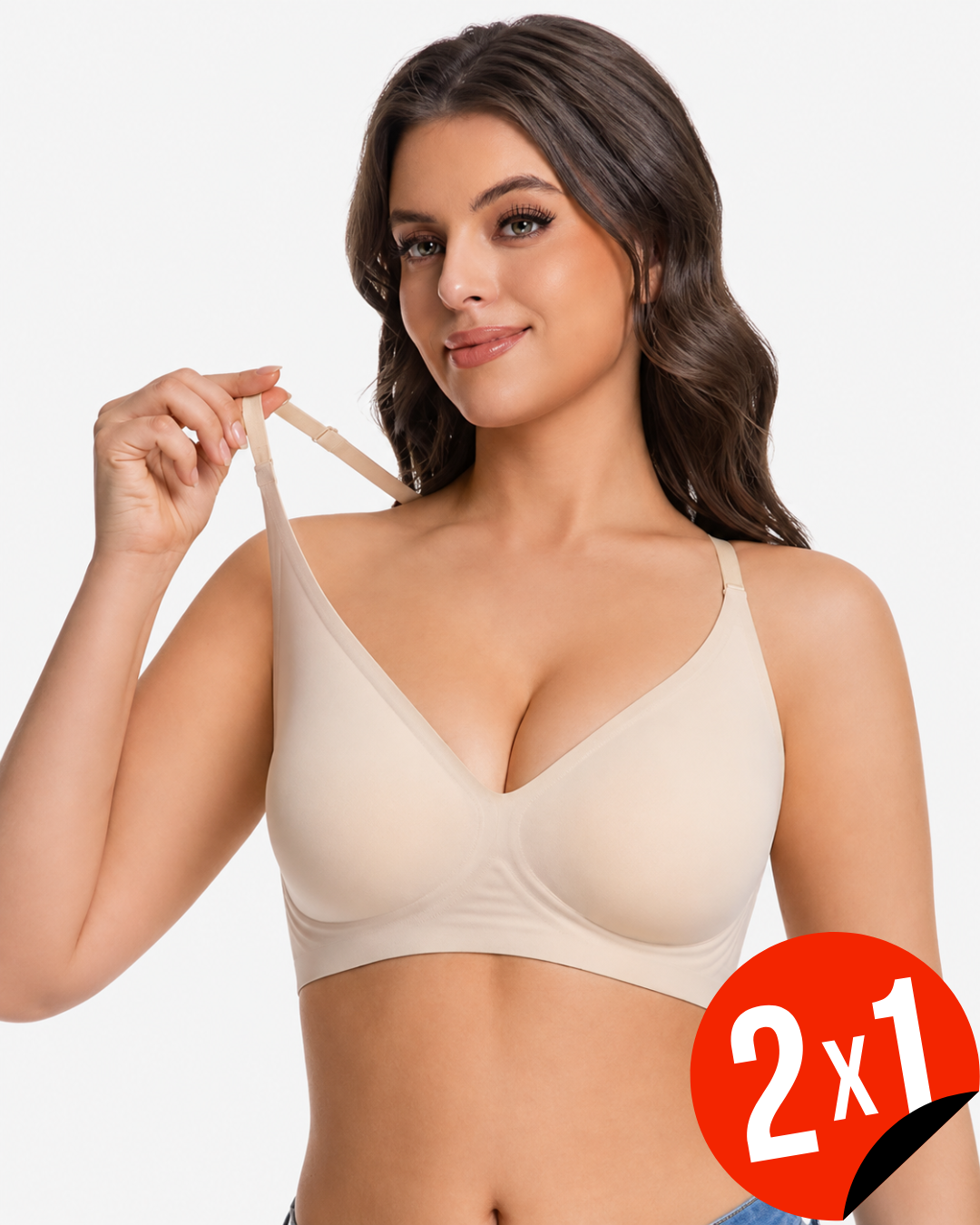 Sutiã com Suporte de Gel e Detalhe de Renda nas Costas (OFERTA 2X1)