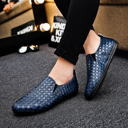 Mocassins com Textura Trançada