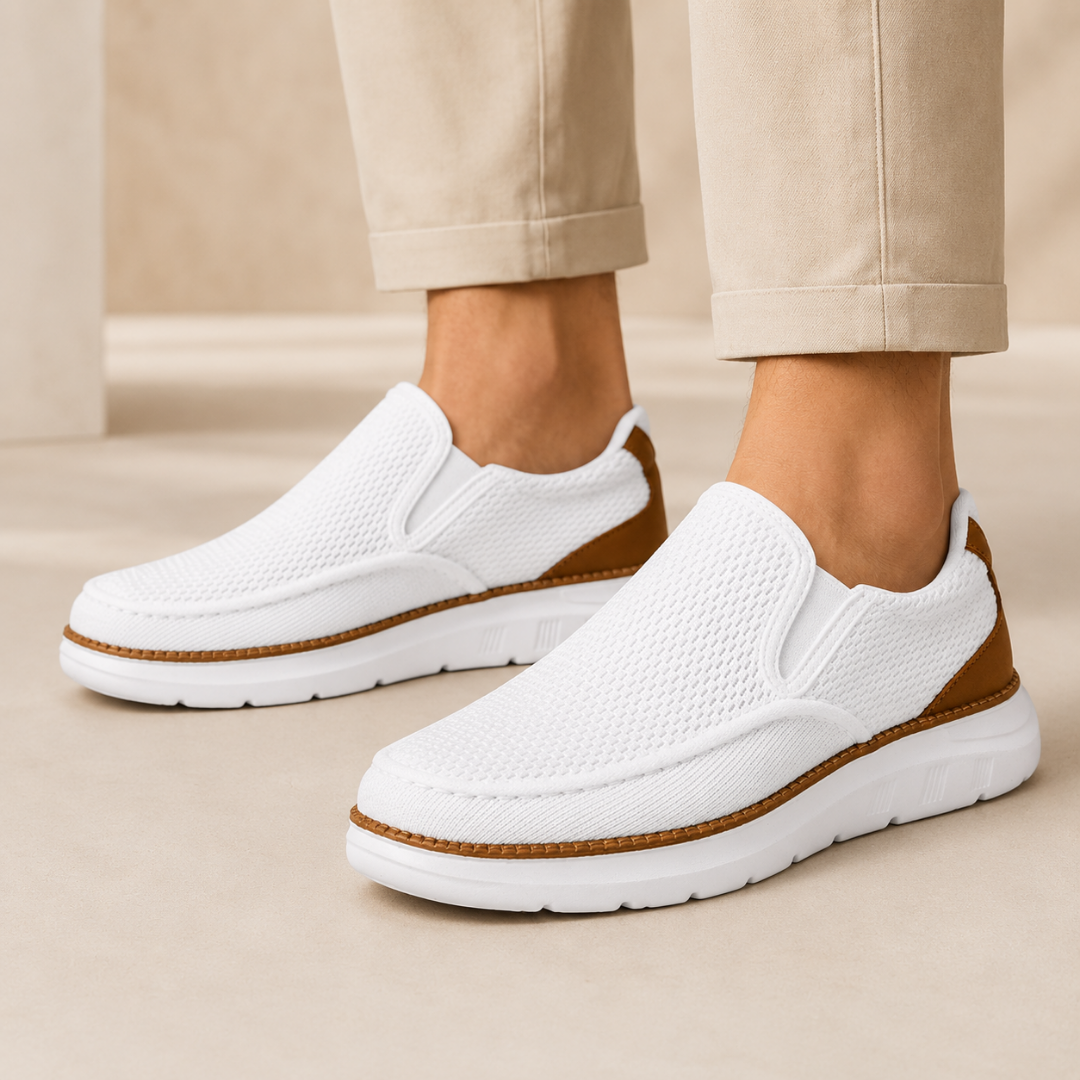 Mocassins Casuais de Malha para Homem