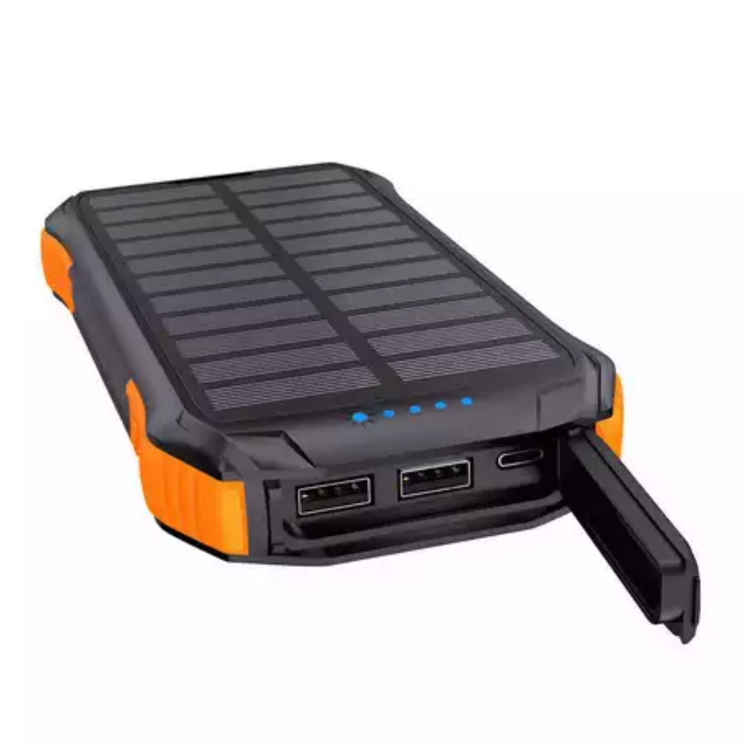 Power Bank Solar 10.000 mAh — energia extra para o teu telemóvel onde quer que estejas