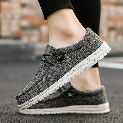 Mocassins Casuais de Tecido com Cordão Elástico