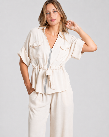 Conjunto elegante de duas peças