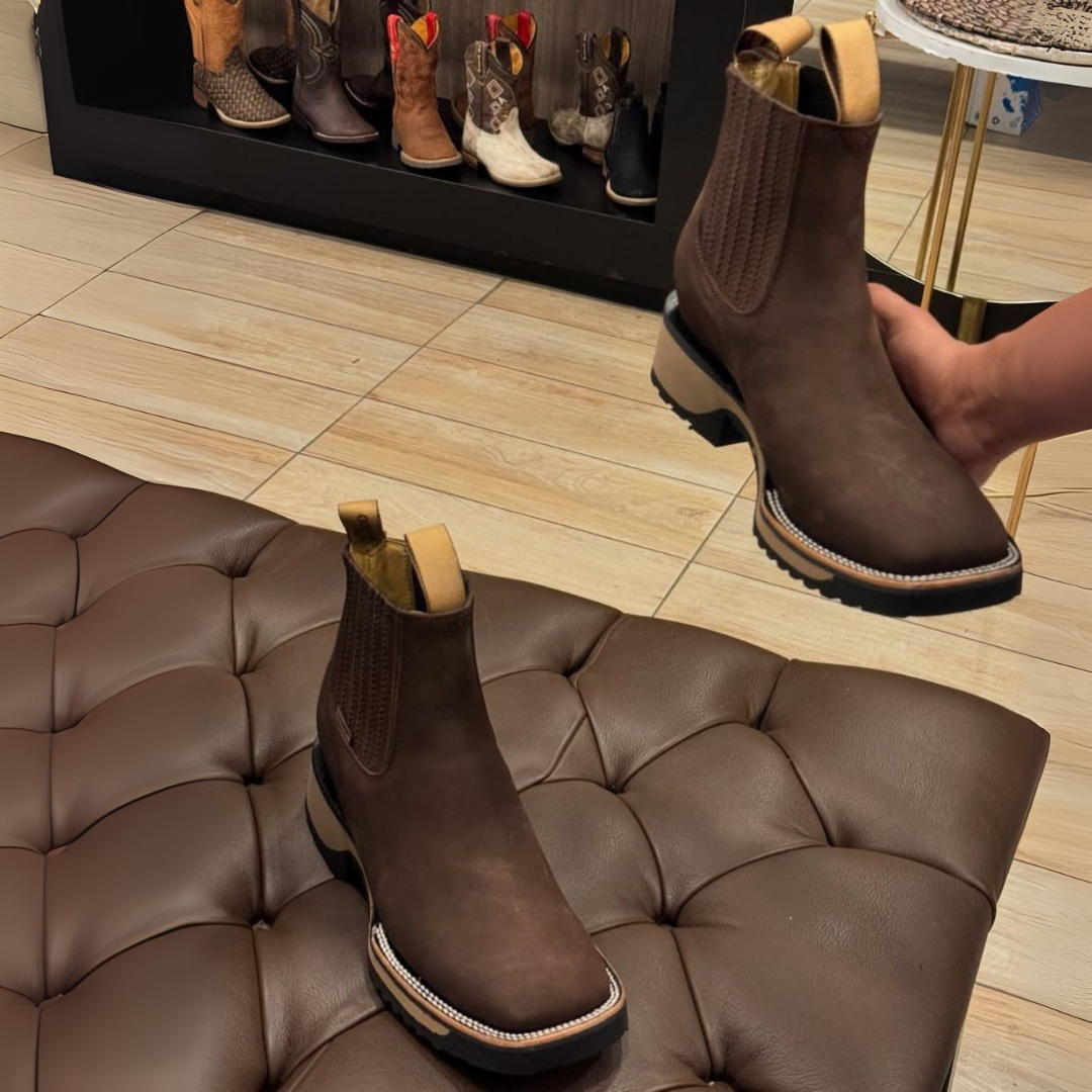 Botins Cowboy de Couro Oporto