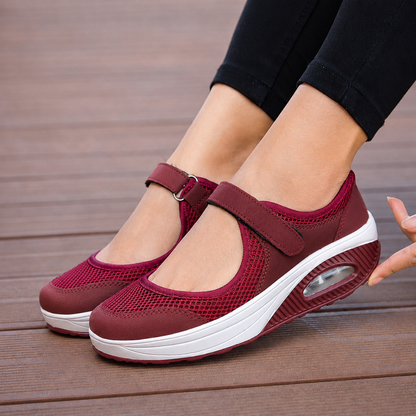 Sapatos de Senhora Confortáveis Antiderrapantes e com Fecho de Velcro