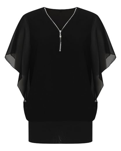 Blusa de Gaze com Fecho