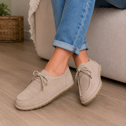 Mocassins Casuais de Camurça com Atacadores
