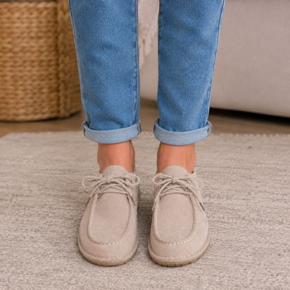Mocassins Casuais de Camurça com Atacadores