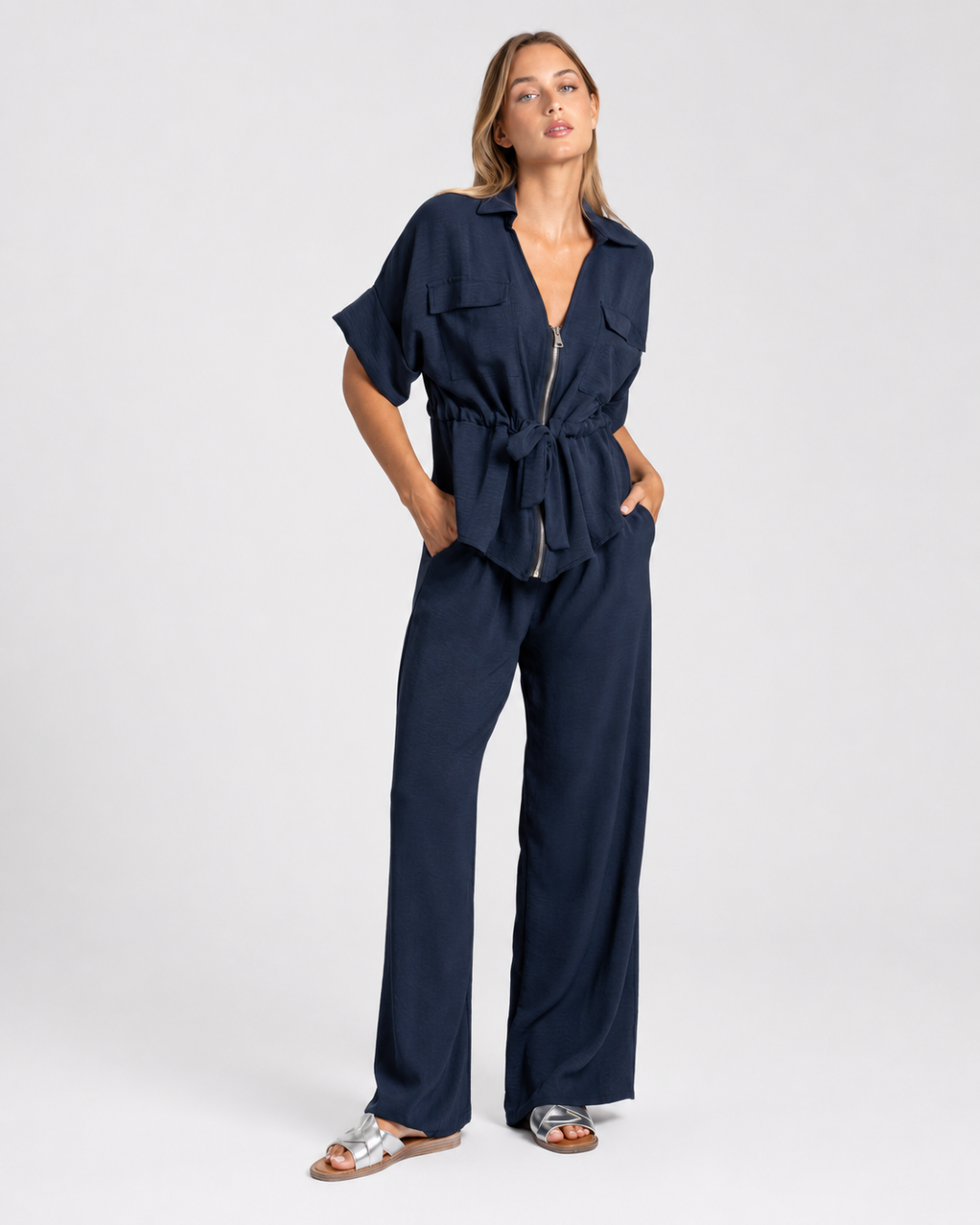 Conjunto elegante de duas peças
