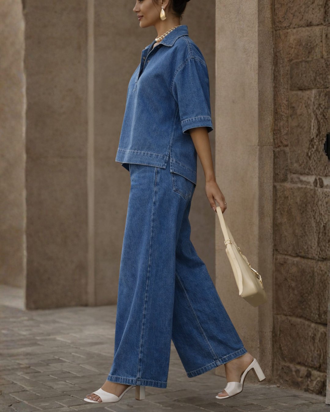 CONJUNTO DE CALÇAS DE GANGO OVERSIZE DE ESTILO URBANO