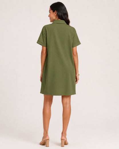 Vestido Polo Curto com Bolsos
