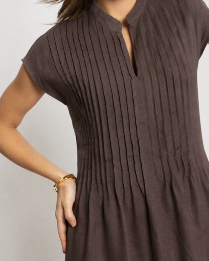 Vestido Midi Casual de Linho