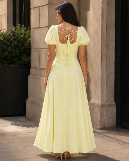 Vestido Comprido com Mangas Balão