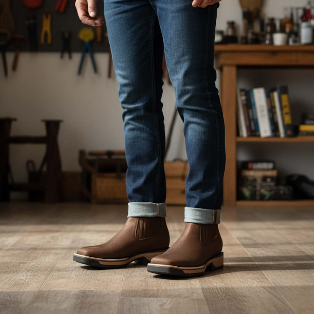 Botins Cowboy de Couro Oporto