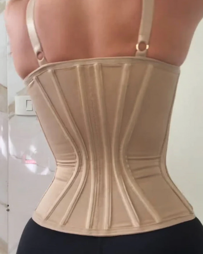Cinta colombiana estilo espartilho com reforço para maior controlo abdominal