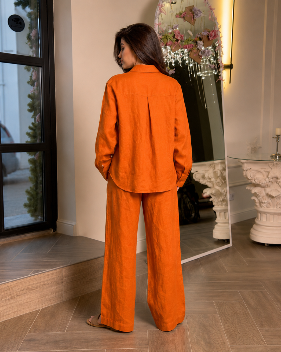 Conjunto Fluido de Camisa e Calças Palazzo