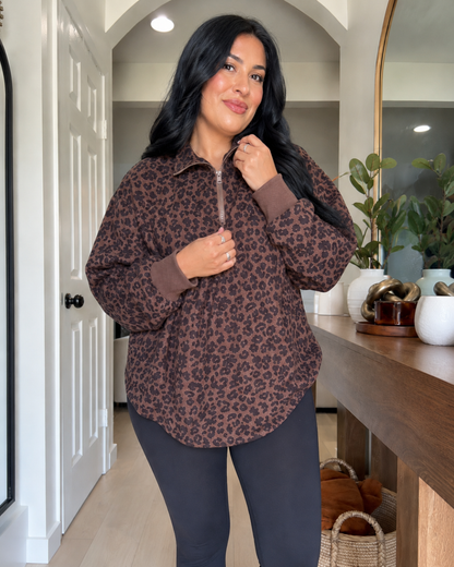 Sweatshirt Oversize com Fecho de Correr e Estilo Casual Chic