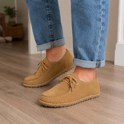Mocassins Casuais de Camurça com Atacadores