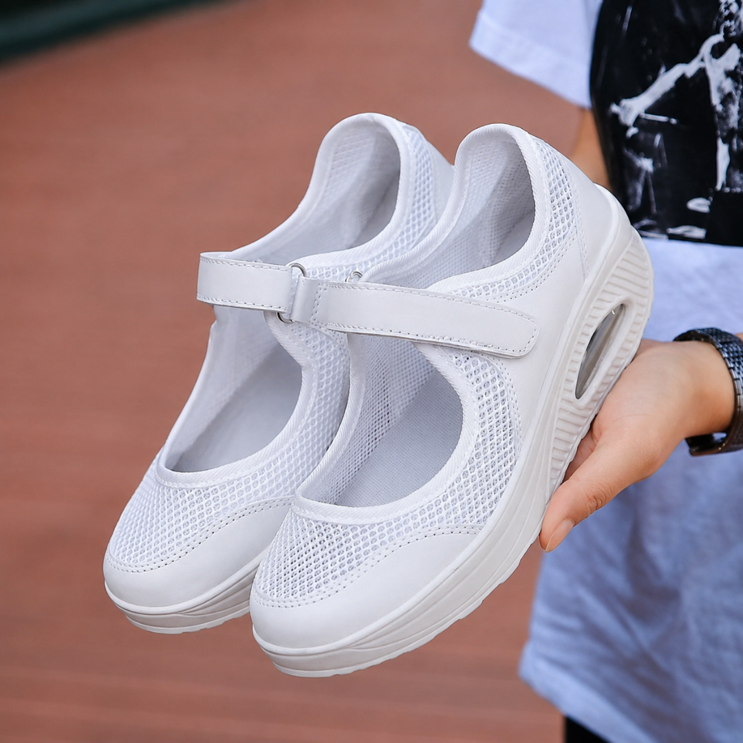 Sapatos de Senhora Confortáveis Antiderrapantes e com Fecho de Velcro