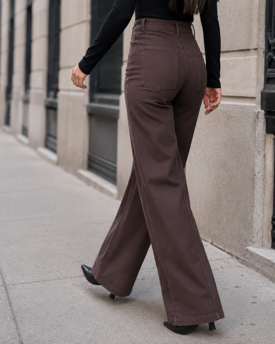 Calças Palazzo de Cintura Subida