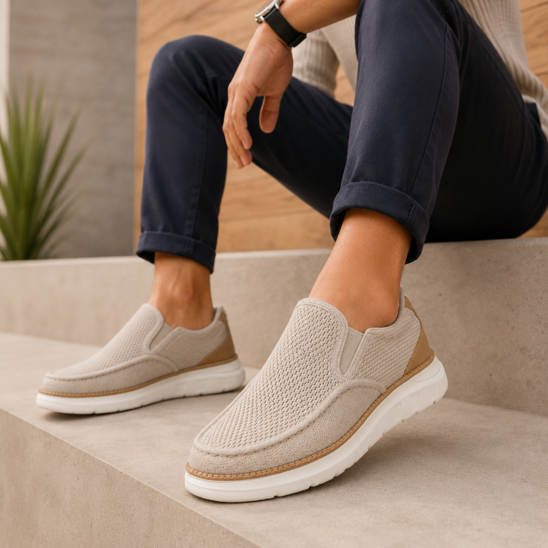 Mocassins Casuais de Malha para Homem