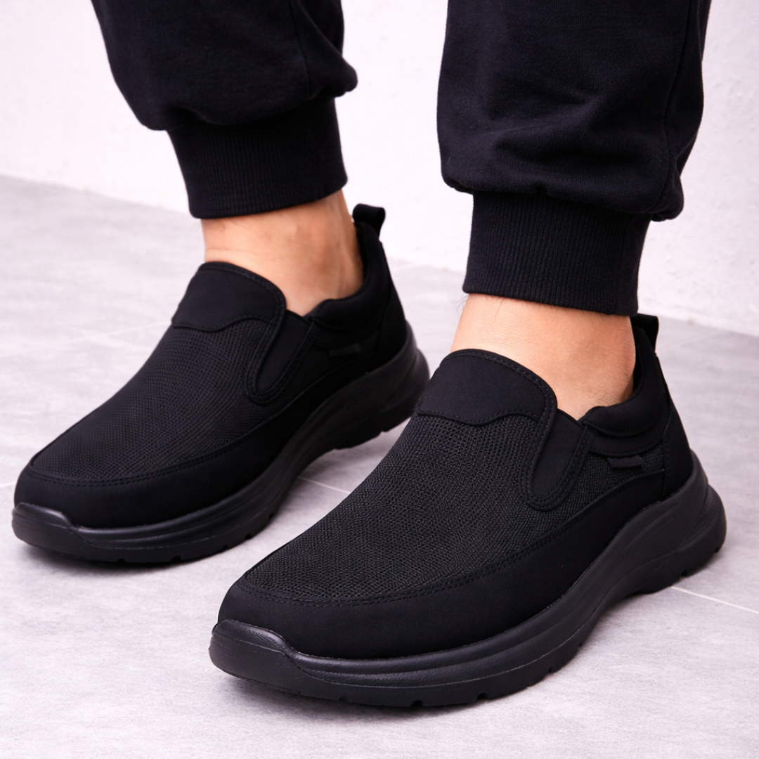 Sapatos ortopédicos confortáveis e antiderrapantes