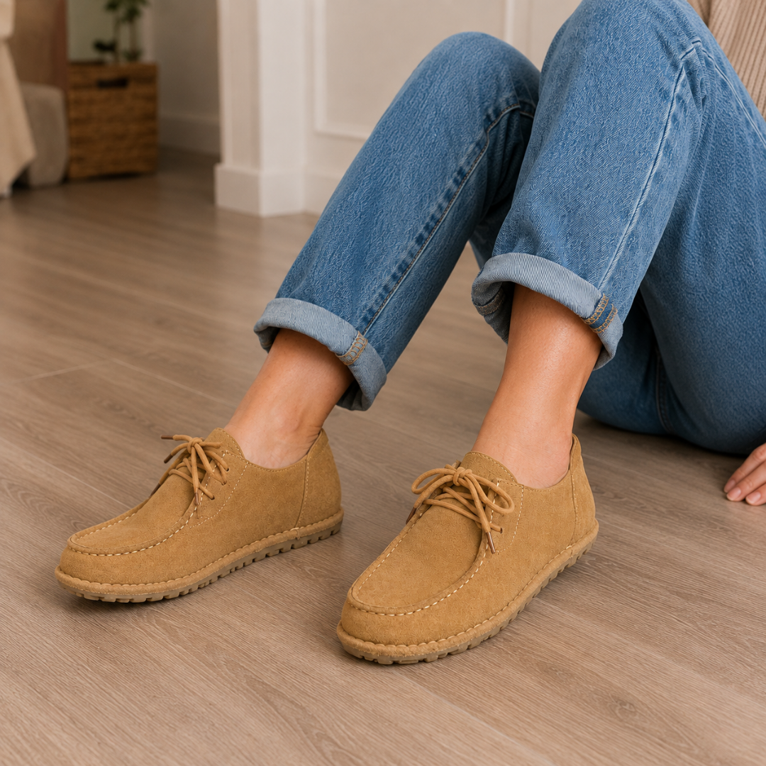 Mocassins Casuais de Camurça com Atacadores