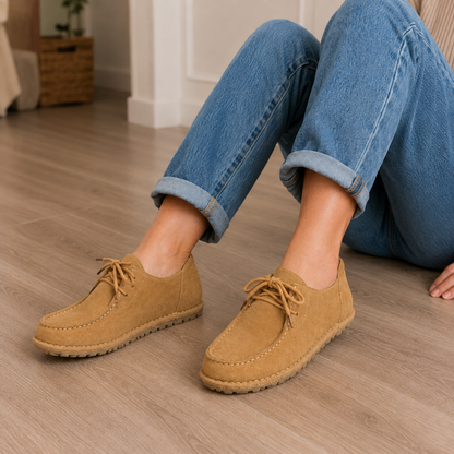 Mocassins Casuais de Camurça com Atacadores