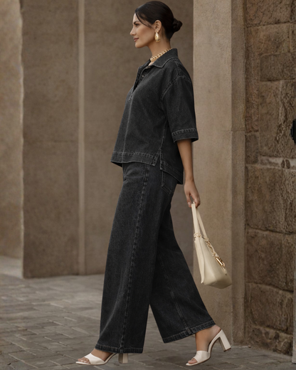 CONJUNTO DE CALÇAS DE GANGO OVERSIZE DE ESTILO URBANO