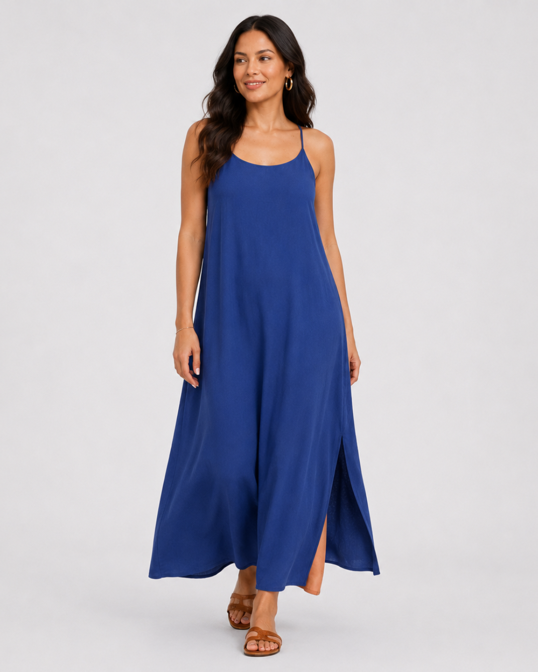 Vestido comprido com alças