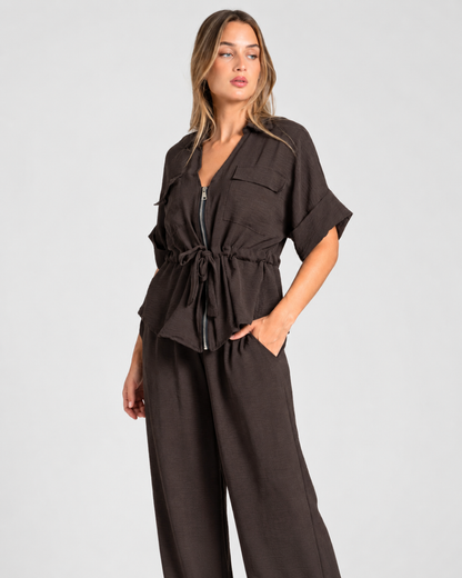 Conjunto elegante de duas peças