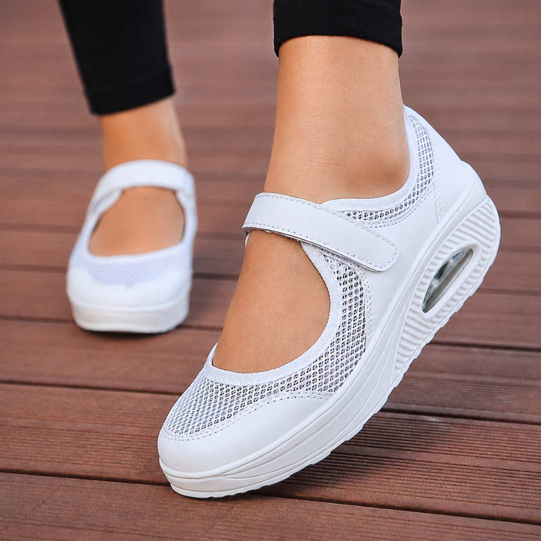 Sapatos de Senhora Confortáveis Antiderrapantes e com Fecho de Velcro