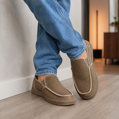 Mocassins Casuais de Lona com Calce Fácil