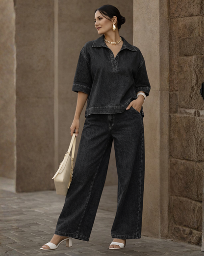 CONJUNTO DE CALÇAS DE GANGO OVERSIZE DE ESTILO URBANO