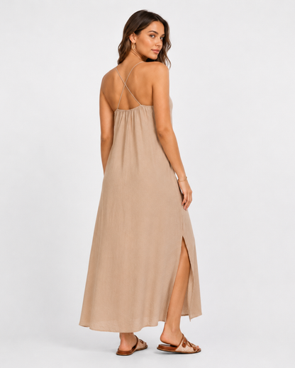 Vestido comprido com alças