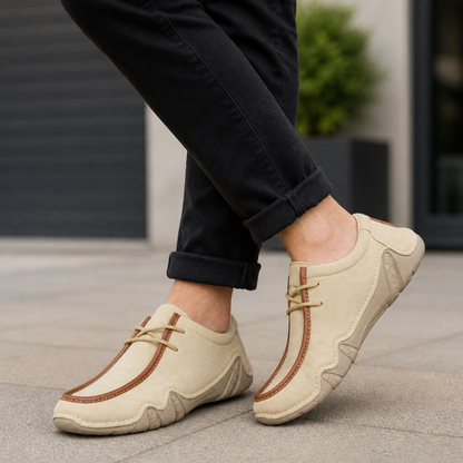 Mocassins flexíveis de couro