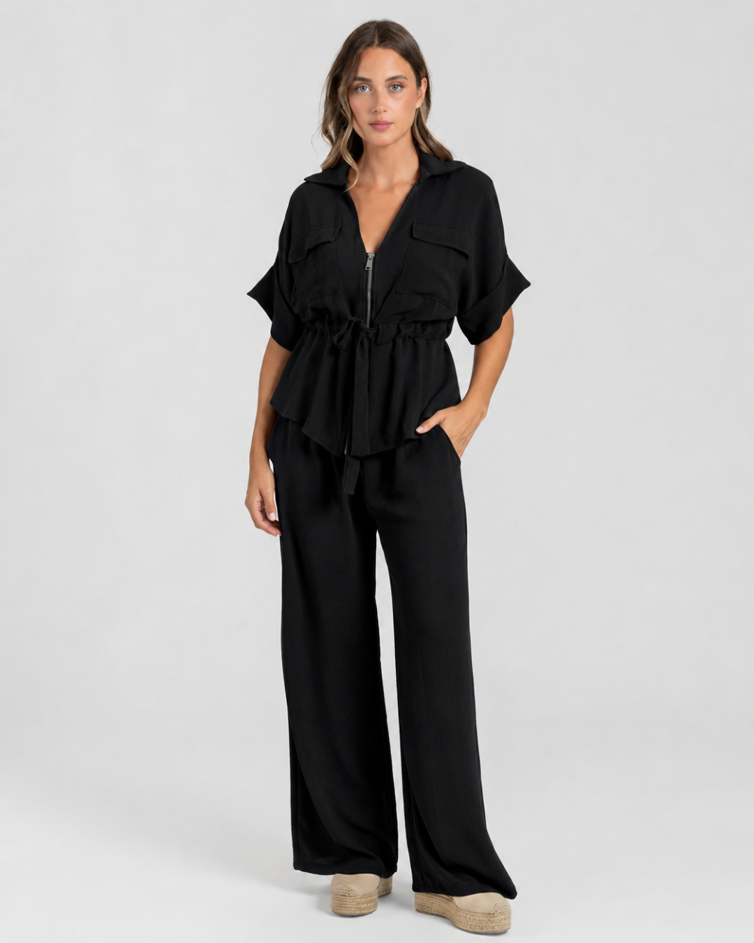 Conjunto elegante de duas peças
