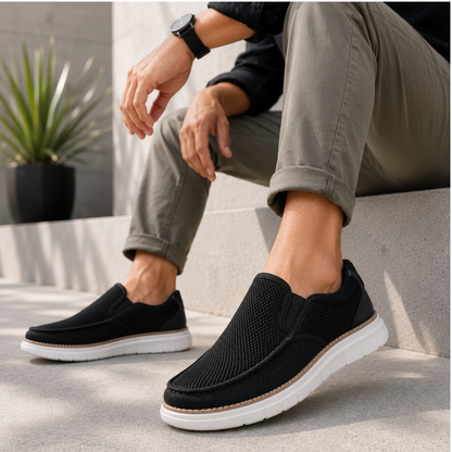 Mocassins Casuais de Malha para Homem