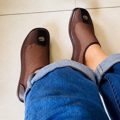 Tênis Slip-On de Rede Respirável