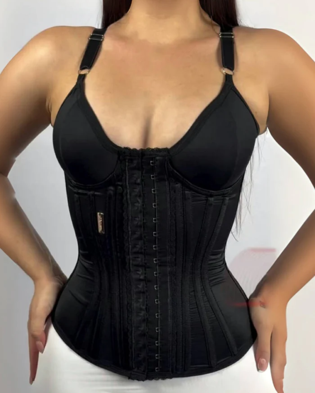 Cinta colombiana estilo espartilho com reforço para maior controlo abdominal