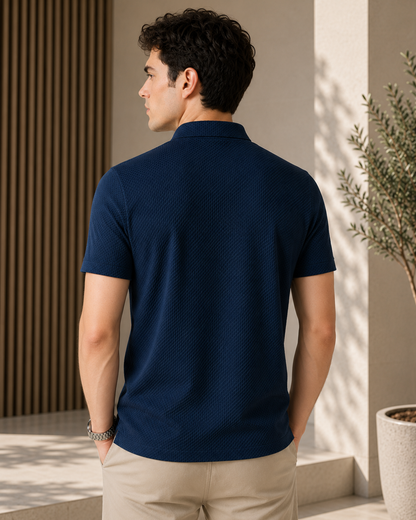 Camiseta polo casual respirável