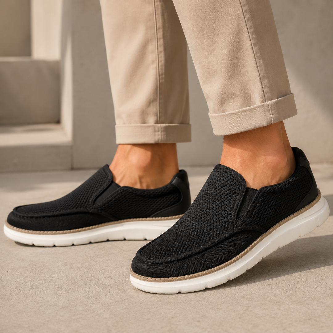 Mocassins Casuais de Malha para Homem